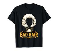 Bad Hair Colonial Pig Wig Funny Vector Art T-Shirt