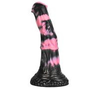 Bad Horse - silicone horse penis dildo - 18 cm (black-pink)