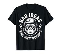 Bad Ideas Make Great Memories Gorilla Sunglasses T-Shirt