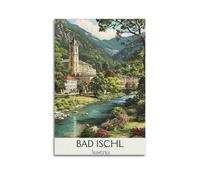 Bad Ischl Austria Vintage Travel Poster Canvas Room Aesthetic Wall Art Prints Home Modern Decor 08x12inch(20x30cm)