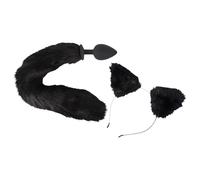 Bad Kitty - cat-tail anal plug set - (black)