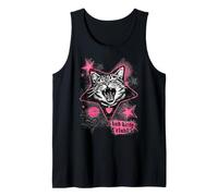 Bad Kitty Club Punk Cat Y2K Grunge Star Collage Tank Top