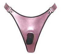 Bad Kitty Dildo Thong Metallic Rose L/XL
