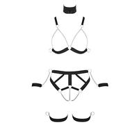 Bad Kitty Harness Set Black/Silver L