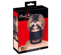 Bad Kitty Head Harness Black/Rose Gold 4 cm