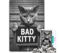 Bad Kitty Mugshot Jigsaw Puzzle for Adults, 500 PCS