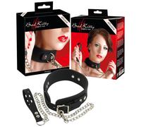 Bad Kitty - Silicone Collar with Leash (Black)
