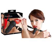 Bad Kitty - Silicone Gag with Small Dildo (Black)
