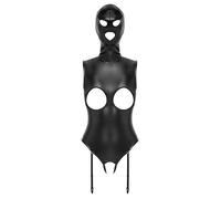 Bad Kitty - Open-Front Body Suit & Mask (Black) - L
