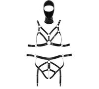 Bad Kitty Women Strap+Mask Set Black L