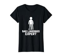 Bad Landings Expert Broken Bones Value Graphic T-Shirt, Women, Black, L