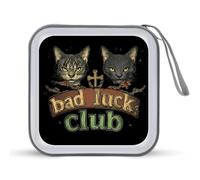 Bad Luck Club Portable CD Case Storage Bag 40 Capacity CD Holder Wallet Plastic DVD Collection Bags