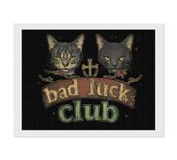 Bad Luck Club Printed Diamond Art Painting for Adults 5D Square Full Drill Paint Kit Home Decor
