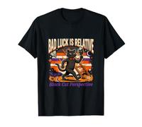 Bad Luck is an Attitude Black Cat Perspective Value Graphic T-Shirt