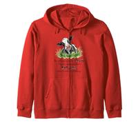 Bad Luck When It Comes To Thinking Funny Sarcastic Cow Farm Zip Hoodie