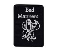 Bad Manners Skaband Patch Badge Embroidered Iron on Applique Souvenir Accessory