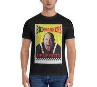 Bad-Manners-t-Shirt-Essential-T-Shirt-T-Shirt-Short-Men-t-Shirts-Mens-Plain-t Black