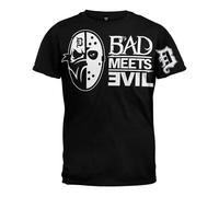Bad Meets Evil Men's Masks T-Shirt in Black | Size: Large Bad Meets Evil Black L