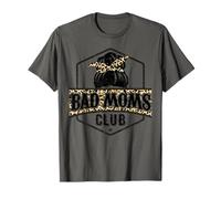 Bad Moms Club Shirt Funny Mom Life Retro Leopard Bad Moms T-Shirt