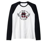 Bad Moms Club Wine Provided Messy bun Skull Funny Mom Raglan Baseball Tee