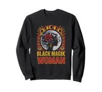 Bad Moon Rising Wolf Reflection Skull Horror Scene Halloween Sweatshirt