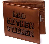 Bad Mother Fu**er Mofo Wallet - Embroidered, Real Leather, Tan, Free CC Wallet - Licensed