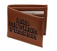 Bad Mother Mofo Wallet, Embroidered, Synthetic PU Leather, Men's Bifold, Tan