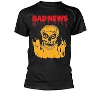Bad News Mens T-Shirt Printed Graphic Top Unisex Black Tee XXL
