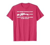 Bad News Sniper Rifle Army Joke Military Humor T-Shirt, Men, Red Heather, Medium