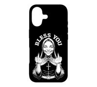 Bad Nun Rude Middle Finger Funny Offensive Adult Antisocial Case for iPhone 17