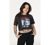 Bad Omens - Smoke Acid Washed Crop - Girly - black - S - 100% Cotton S