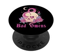 Bad Omens Snake And Skull Grunge Goth Women's Bad Omens PopSockets Adhesive PopGrip