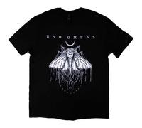 Rock Off officially licensed products Bad Omens Band Logo Moth T Shirt S Black