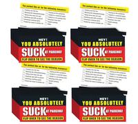 Bad Parking Cards 50 Funny Car Tickets for Traffic Violations with | 5.08 x 8.89 cm joke cards for funny pranks as stocking fillers for the