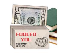 Bad Parking Prank, Funny Idiot Driver Card, Realistic Look Like Money Note Design, 50 Pack Message Slips for Street Revenge, Business Lots, Residential Areas, Adult Humor