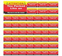 Bad Parking Stickers, Parked Like An Idiot Business Cards, Parking Cards, Fake Parking Tickets - 50 x Business Cards, Tickets, Parking Tickets, Pranks, Funny Gift Items