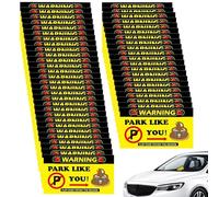 Bad Parking Stickers - Prank Card Parking Cards | 50X Funny You Parked Like an Cards, Bad Parking Notes Business Cards, Car Accessories Prank Stuff