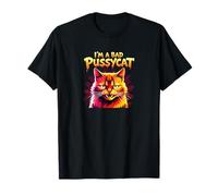 Bad Pussycat, Scratch First Purr Later Funny Cat Graphic T-Shirt