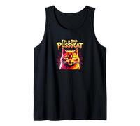 Bad Pussycat, Scratch First Purr Later Funny Cat Graphic Tank Top
