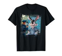 Bad rabbit Funny Prisoner Mug Shot for Scary Rabbit Lover T-Shirt