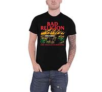 Burning Black Band Logo T Shirt Bad Religion Black L