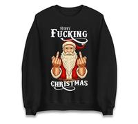 Bad Santa Christmas Jumper, Merry Fu**kin Christmas Sweatshirt, Funny Rude Xmas gift Top