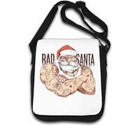 Bad Santa Merry Christmas Buf Santa Shoulder Bag White