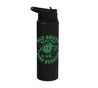 Bad Shots Make The Best Stories Golfer Funny Golf Lover Stainless Steel Insulated Water Bottle