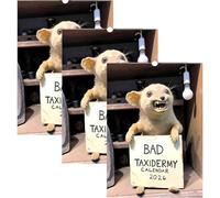 Bad Taxidermy 2026 Wall Calendar, Hilariously Awful Taxidermy Collection, Funny Weird Gross Disturbing Wall Calendar, Prank Gifts, White Elephant Christmas Gifts (3pcs)