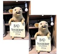 Bad Taxidermy 2026 Wall Calendar,Weird,Hilariously Awful Taxidermy Collection,12 Month Funny Gross Disturbing Wall Calendar Prank Gifts,White Elephant Christmas Gifts,A4 Size (2pcs)