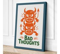 Bad Thoughts Canvas Wall Art Print 30x20 Inch