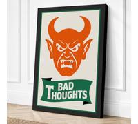 Bad Thoughts Graphic Art Canvas Wall Art Print 30x20 Inch