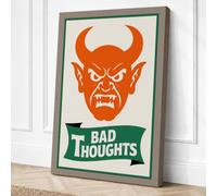 Bad Thoughts Graphic Art Canvas Wall Art Print 36x24 Inch