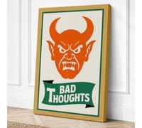 Bad Thoughts Graphic Art Canvas Wall Art Print 36x24 Inch